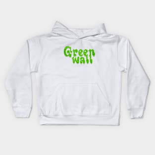 Green wall Kids Hoodie